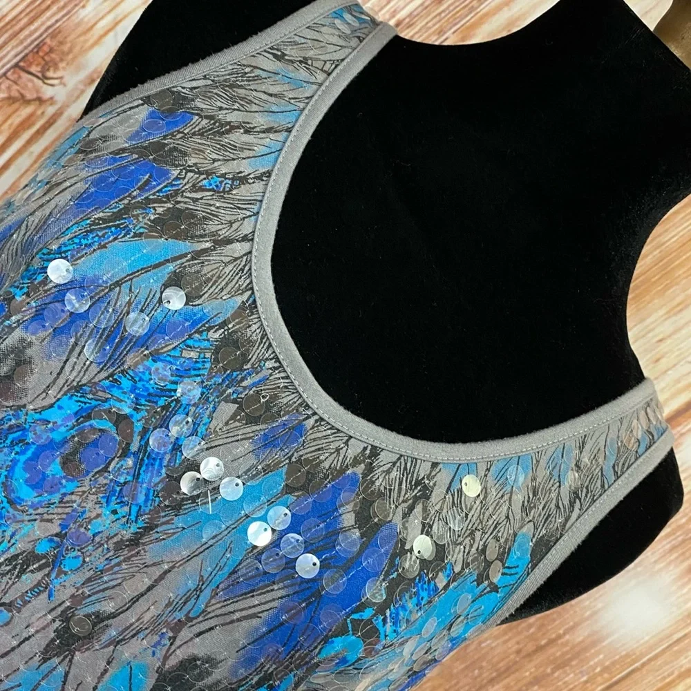 Almost Famous Sequined Racerback Tank Top - Picture 2 of 8